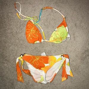 Neon floral swimsuit